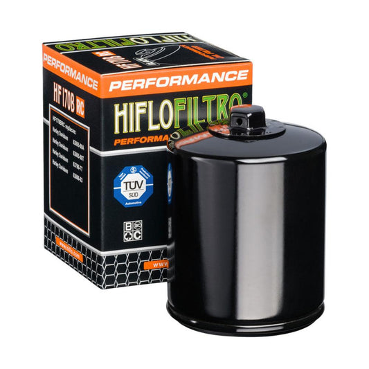 Hiflofiltro Oil Filter - HF171BRC Black (With Nut)