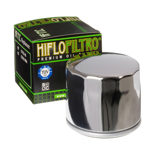 Hiflofiltro Oil Filter - HF172C Chrome