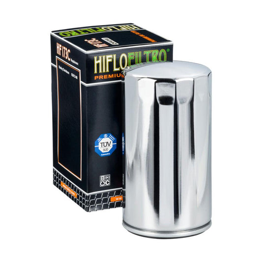 Hiflofiltro Oil Filter - HF173C Chrome