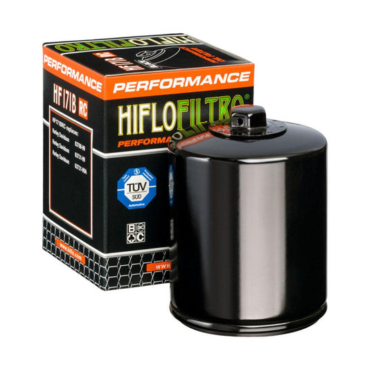 Hiflofiltro Oil Filter - HF176BRC Black H.D.