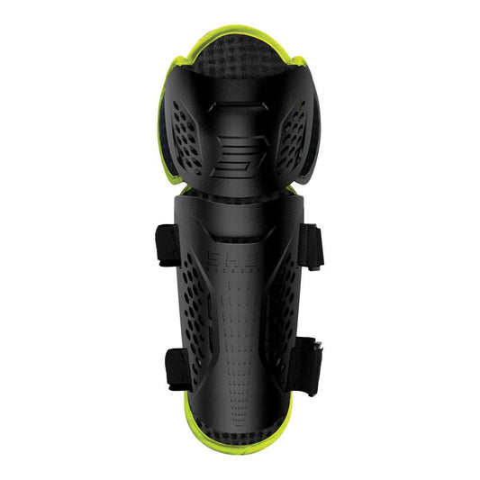 Shot Optimal 2.0 Knee Guards Adult Black/Neon Yellow