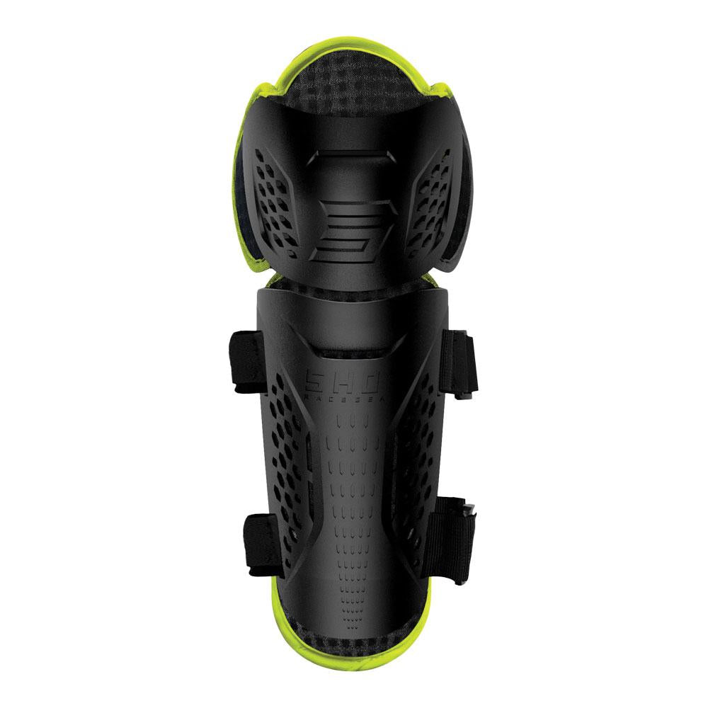 Shot Kids Optimal 2.0 Kids Knee Guards Black/Neon Yellow