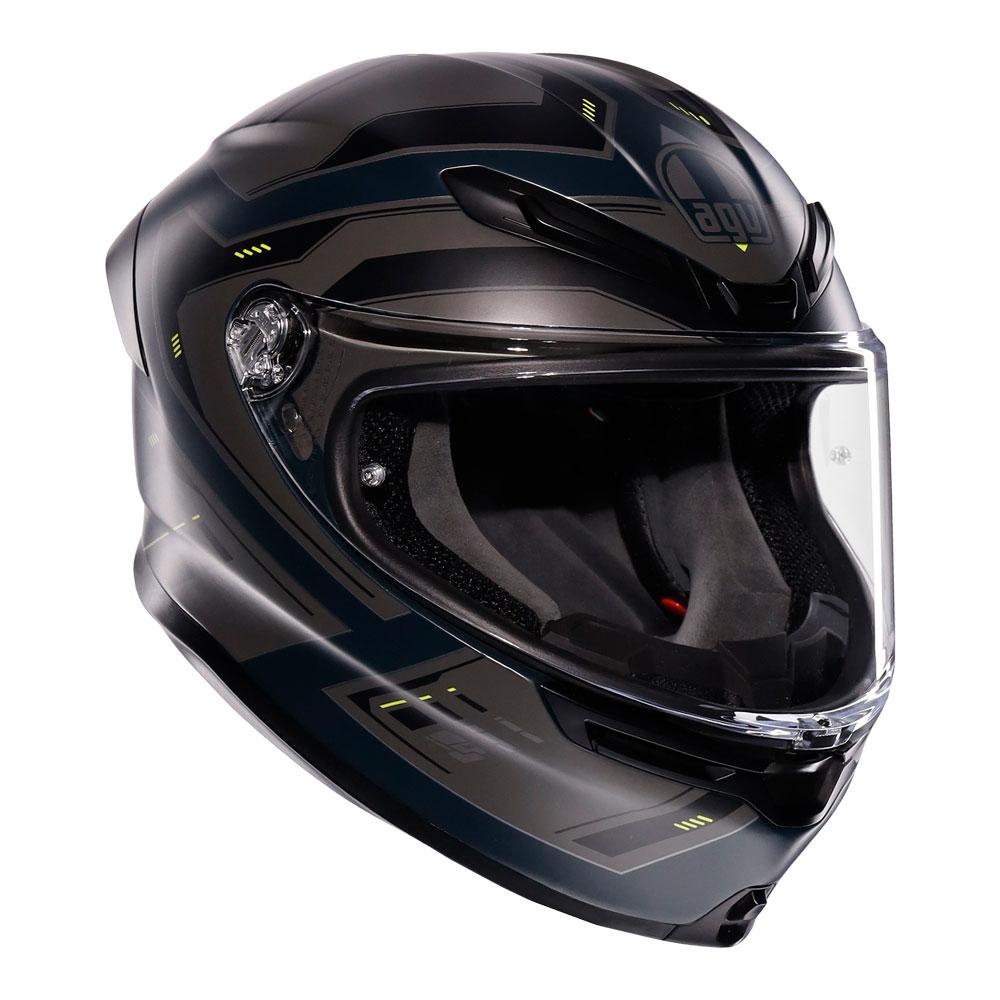 AGV K6 S - Enhance Matt Grey/Yellow Fluro