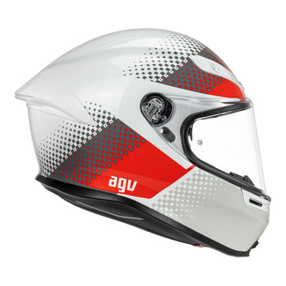 AGV K6 S - Fision White/Red/Light Grey