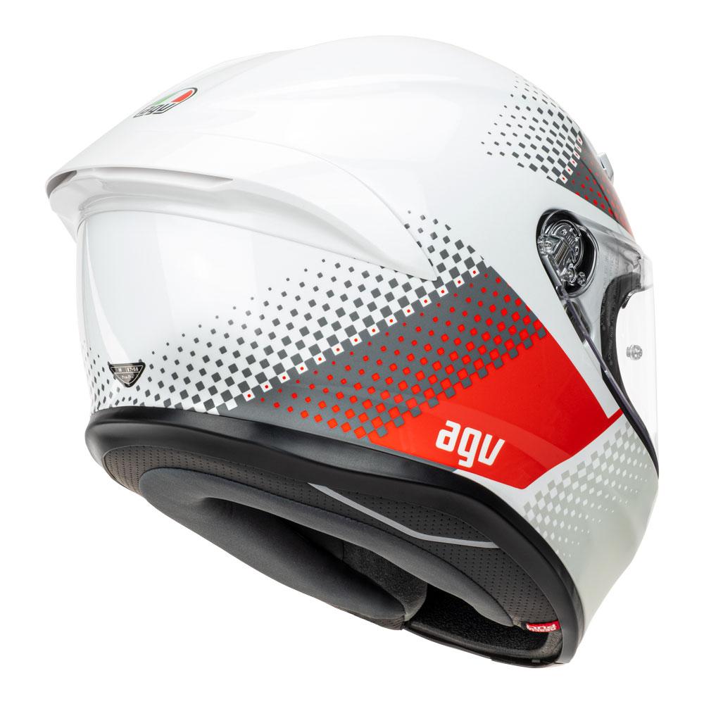 AGV K6 S - Fision White/Red/Light Grey