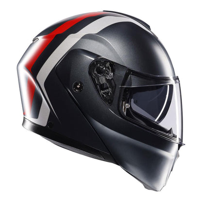 AGV Streetmodular - Resia Matt Grey/Silver/Red