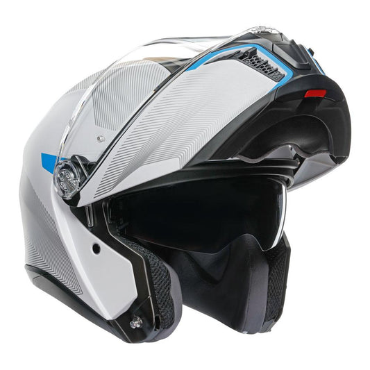 AGV Tourmodular - Frequency Light Grey/Blue