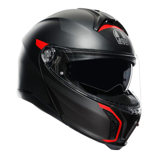 AGV Tourmodular - Frequency Matt Gunmetal/Red