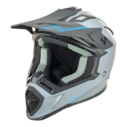 Nitro MX760 Satin Gunmetal/Blue Logo