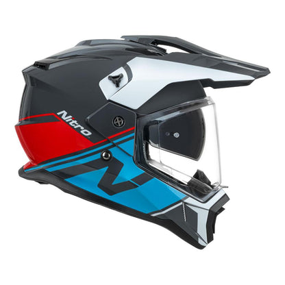 Nitro MX780 Adventure Gloss Grey/Light Blue/Red/White