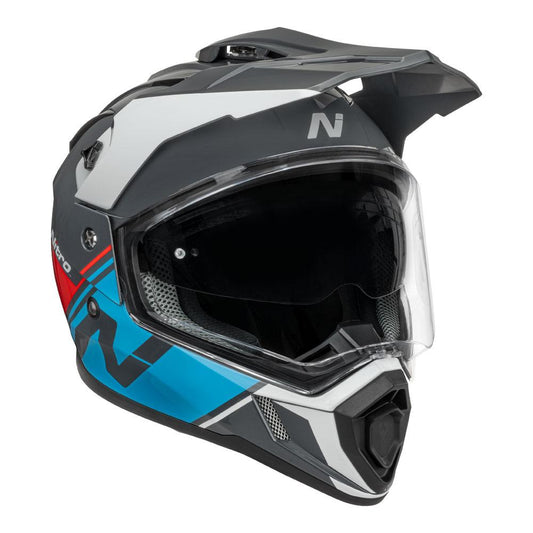 Nitro MX780 Adventure Gloss Grey/Light Blue/Red/White