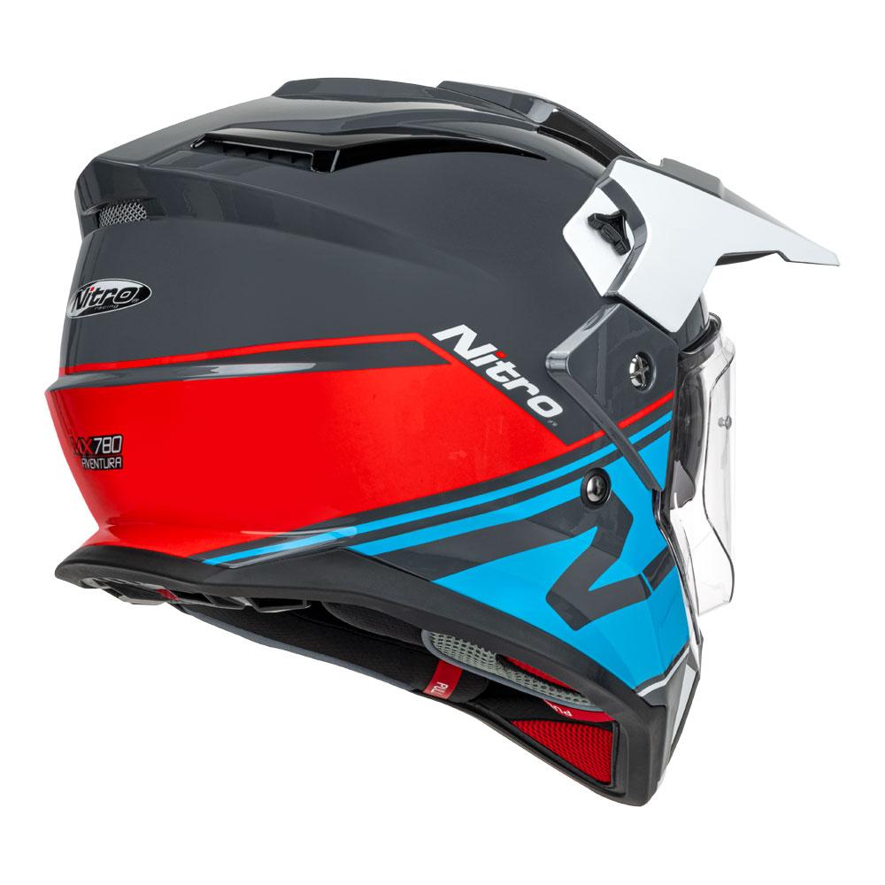 Nitro MX780 Adventure Gloss Grey/Light Blue/Red/White