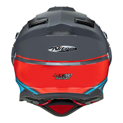 Nitro MX780 Adventure Gloss Grey/Light Blue/Red/White