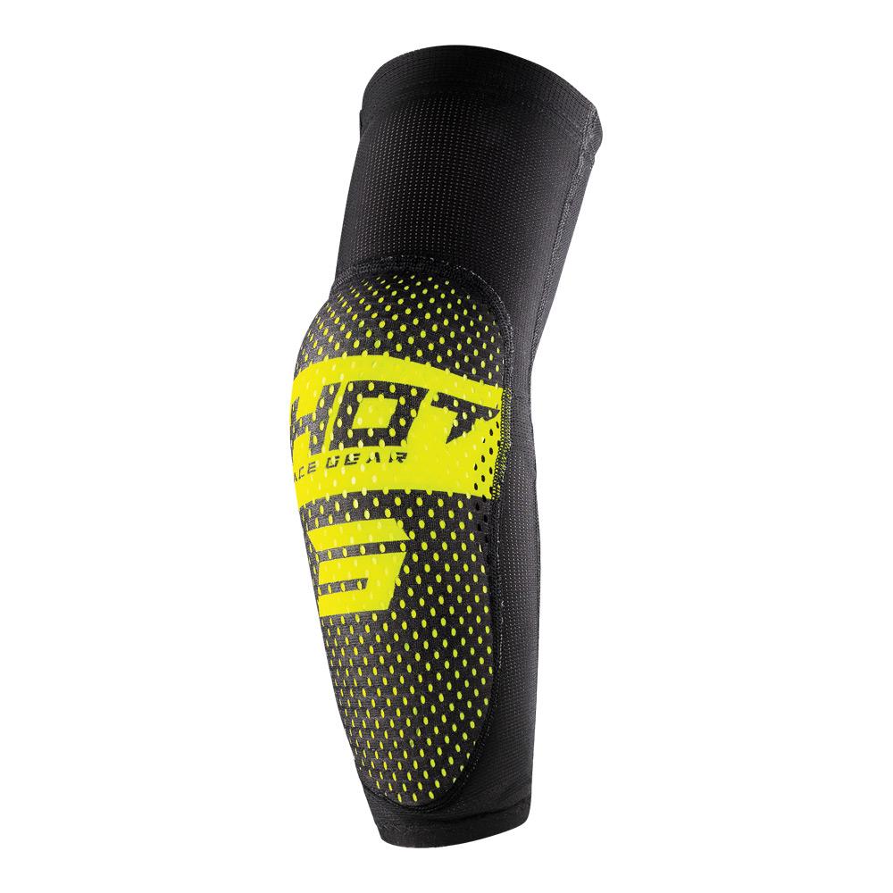 Shot Airlight Kid Elbow Guards Black/Neon Yellow