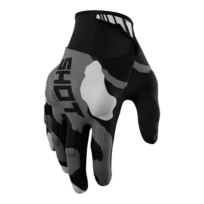 Shot Drift Enduro Gloves Camo Grey