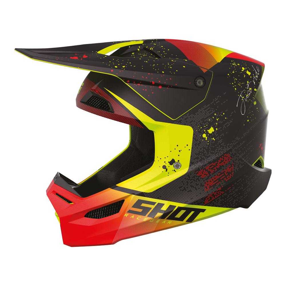 Shot Furious Kid Helmet Matrix Red Glossy