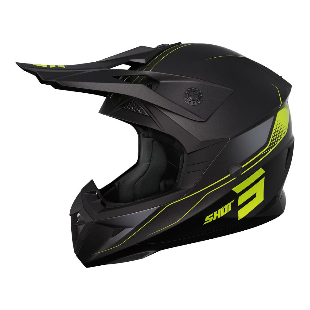 Shot Pulse Helmet Edge Matt Black/Neon Yellow