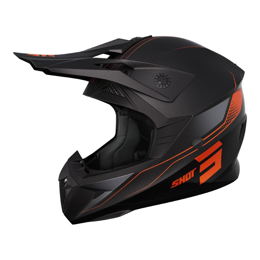 Shot Pulse Helmet Edge Matt Black/Orange