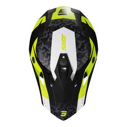 Shot Pulse Kid Helmet Airfit Black/White/Neon Yellow