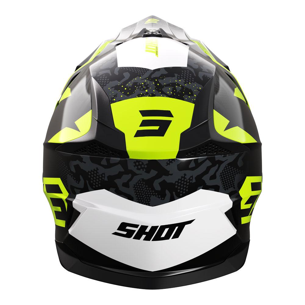 Shot Pulse Kid Helmet Airfit Black/White/Neon Yellow