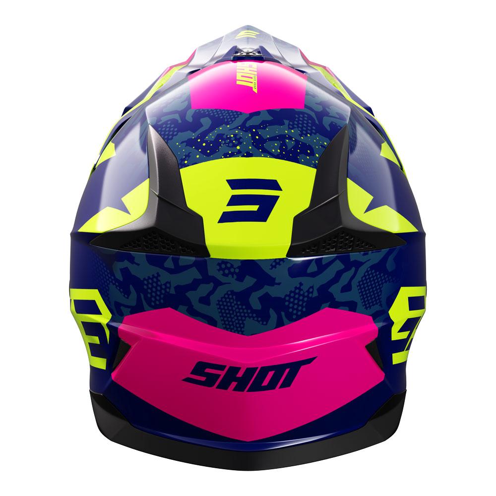 Shot Pulse Kid Helmet Airfit Blue/Neon Yellow/Pink