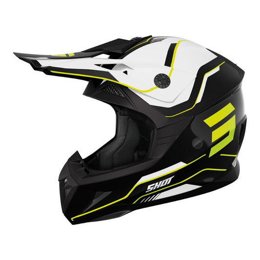 Shot Pulse Lines Helmet Black/Neon Yellow Glossy