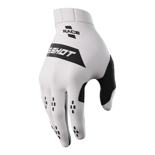 Shot Race Gloves White