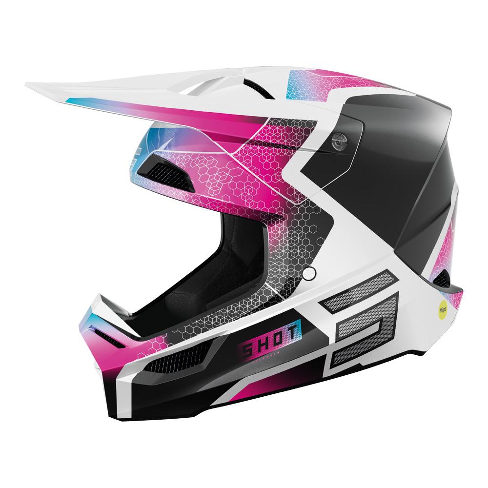 Shot Race Phaser Helmet Black/Blue/Pink Pearly