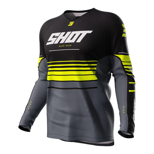 Shot Raw Kid Jersey Peak Neon Yellow